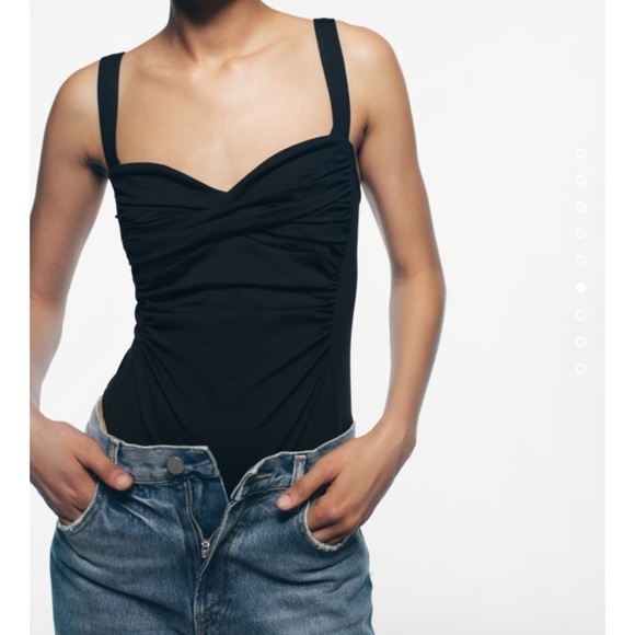 Zara STRAPPY DRAPED BODYSUIT​ - Picture 5 of 5